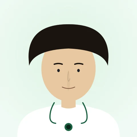 Illustrated portrait of Dr. Maya Chen